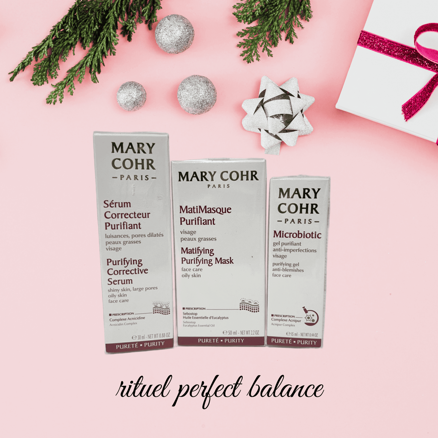 Rituel Perfect Balance Mary Cohr – sérum purifiant, Matimasque, Microbiotic – Disponible au Boudoir de Charlotte Arras